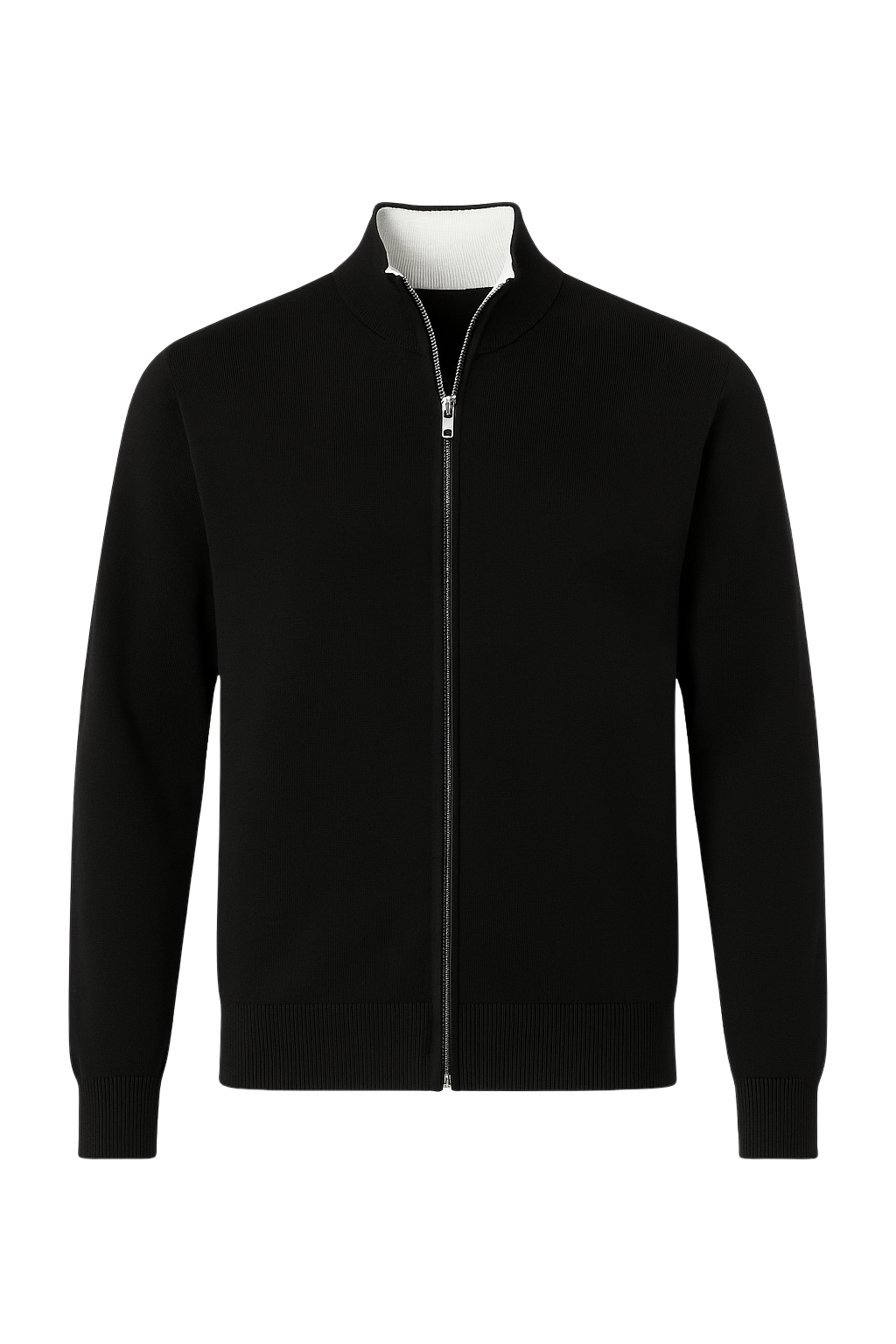 The Signature Zip Knit - Black – San Celestino