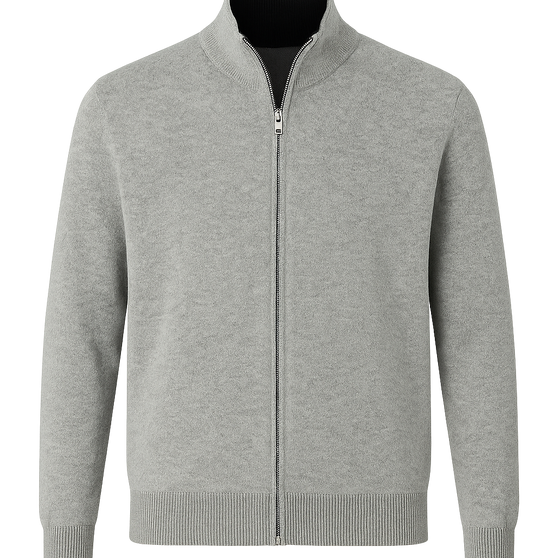 The Signature Zip Knit - Grey