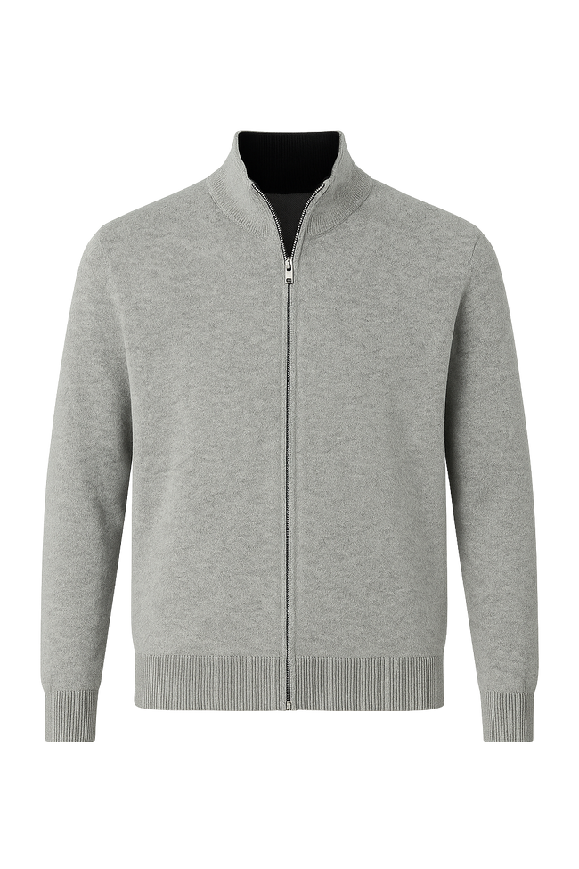 The Signature Zip Knit - Grey
