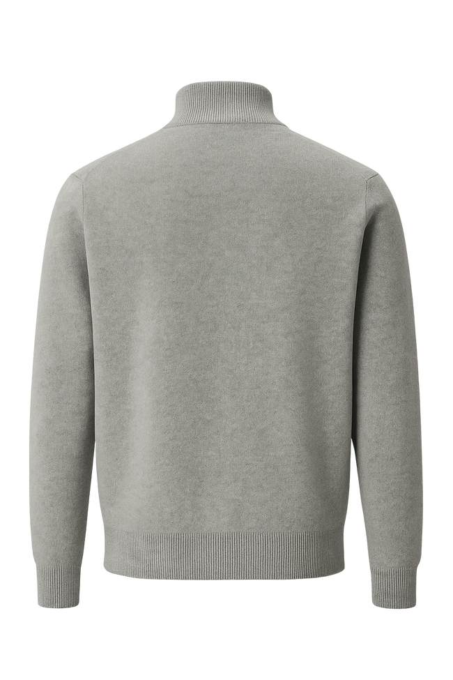 The Signature Zip Knit - Grey