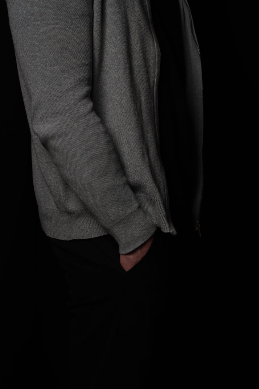 The Signature Zip Knit - Grey