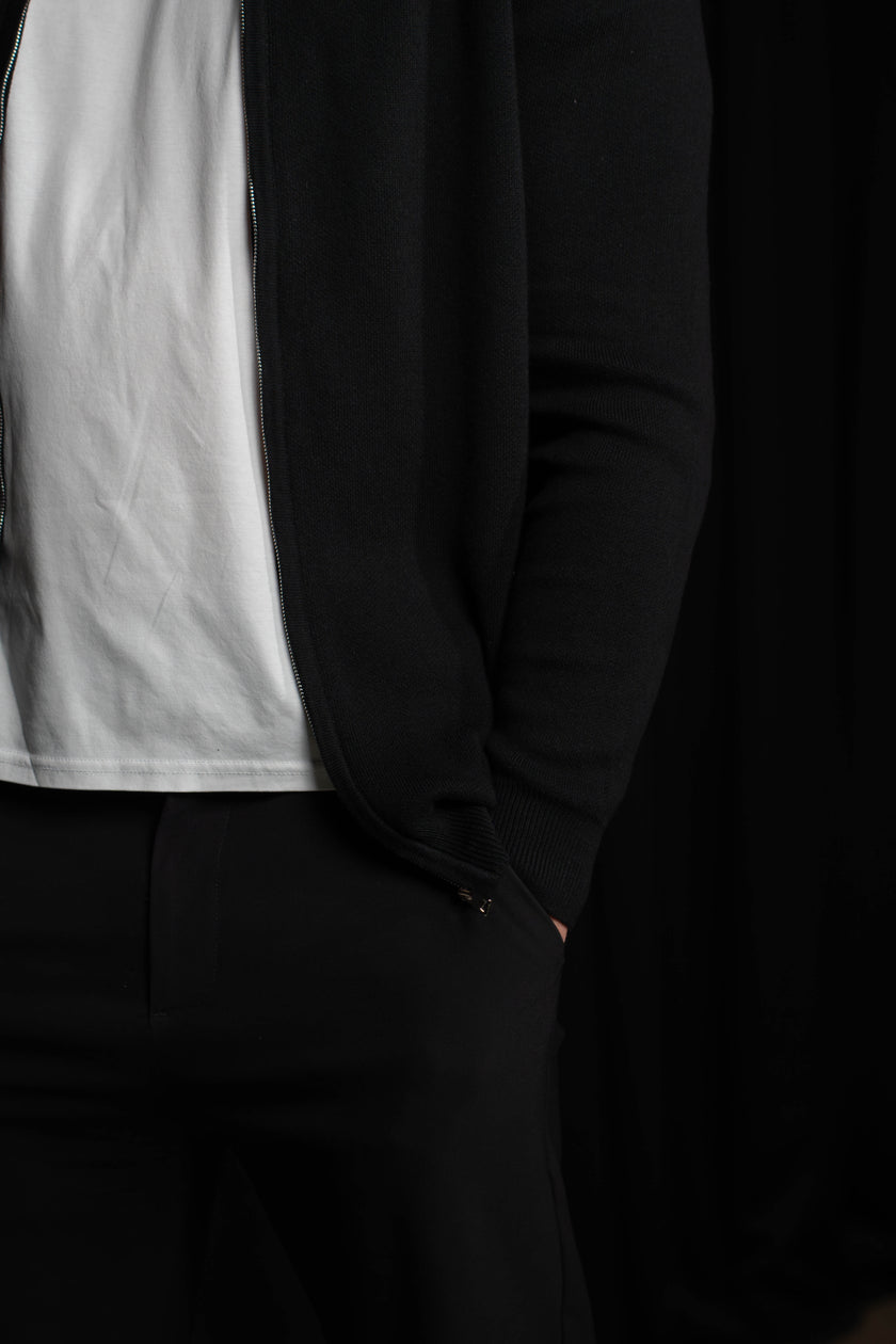 The Signature Zip Knit - Black