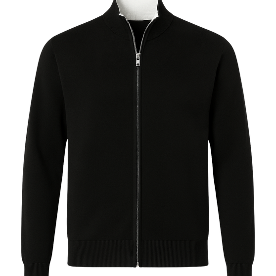 The Signature Zip Knit - Black
