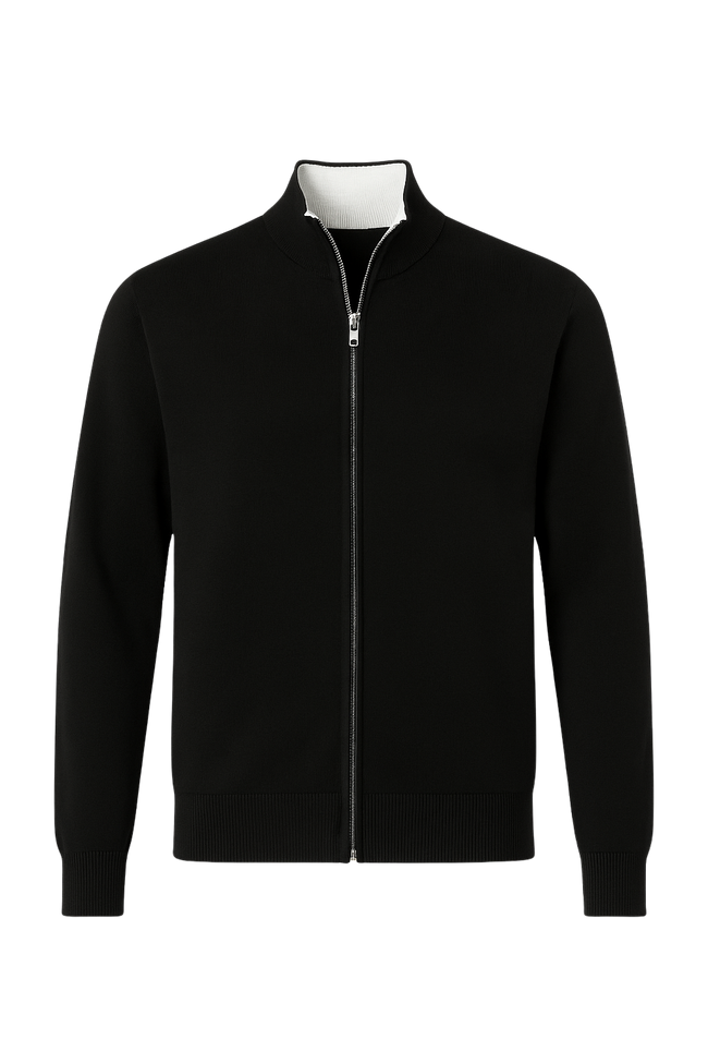 The Signature Zip Knit - Black