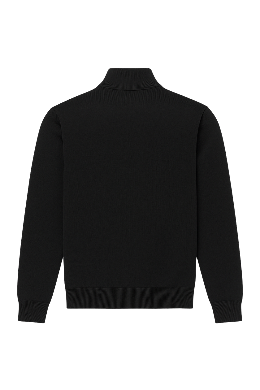 The Signature Zip Knit - Black